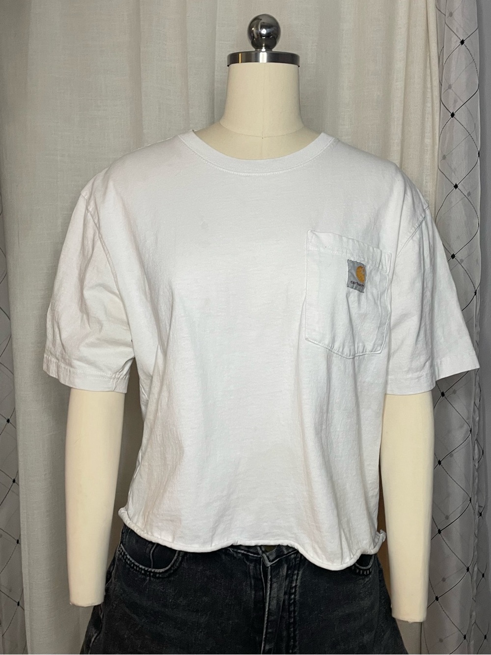 Carhartt - White Pocket Tee with Small Logo Patch Size S